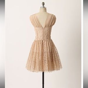 Vintage Frock by Tracy Reese Anthropology Silk and Cotton pleated dress size 0